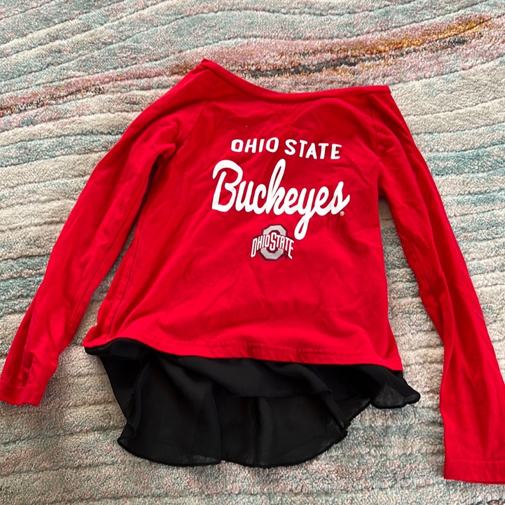 Girls Ohio State Buckeye Long Sleeve Shirt Size 6